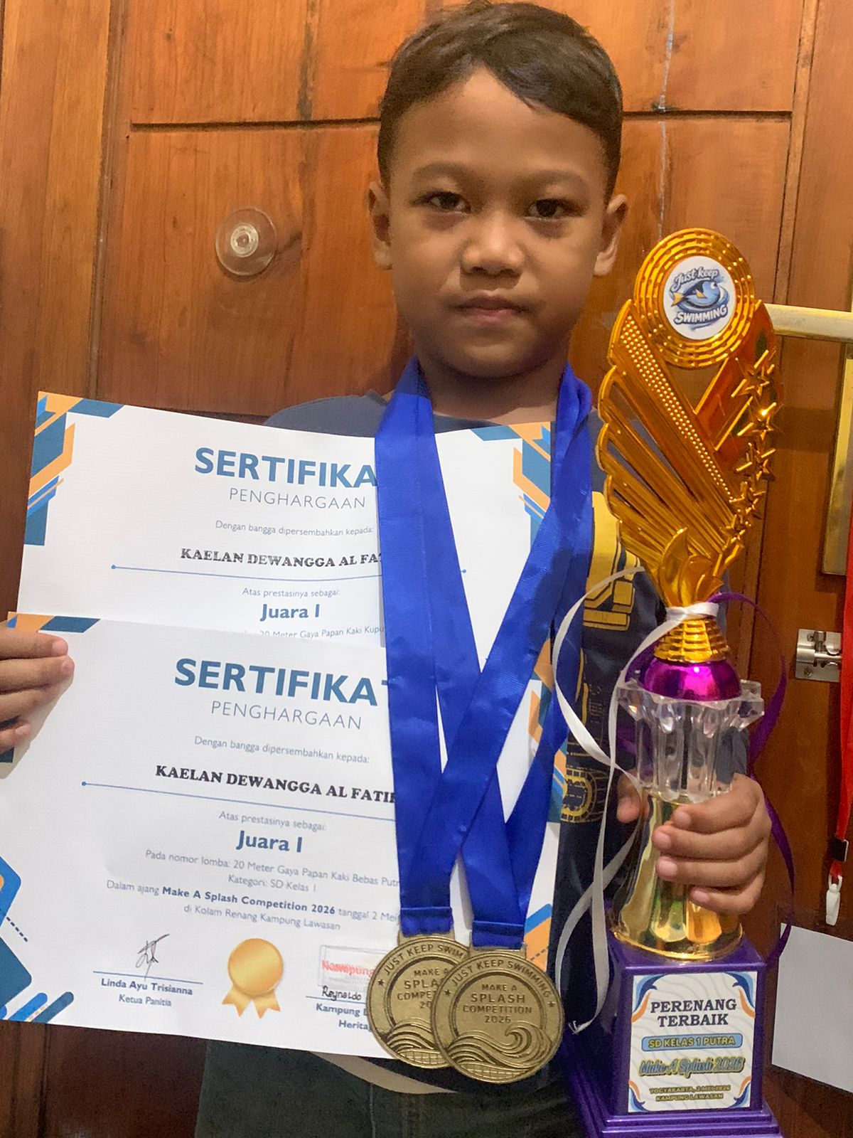Kejuasaan Renang oleh siswa MIN 1 Bantul