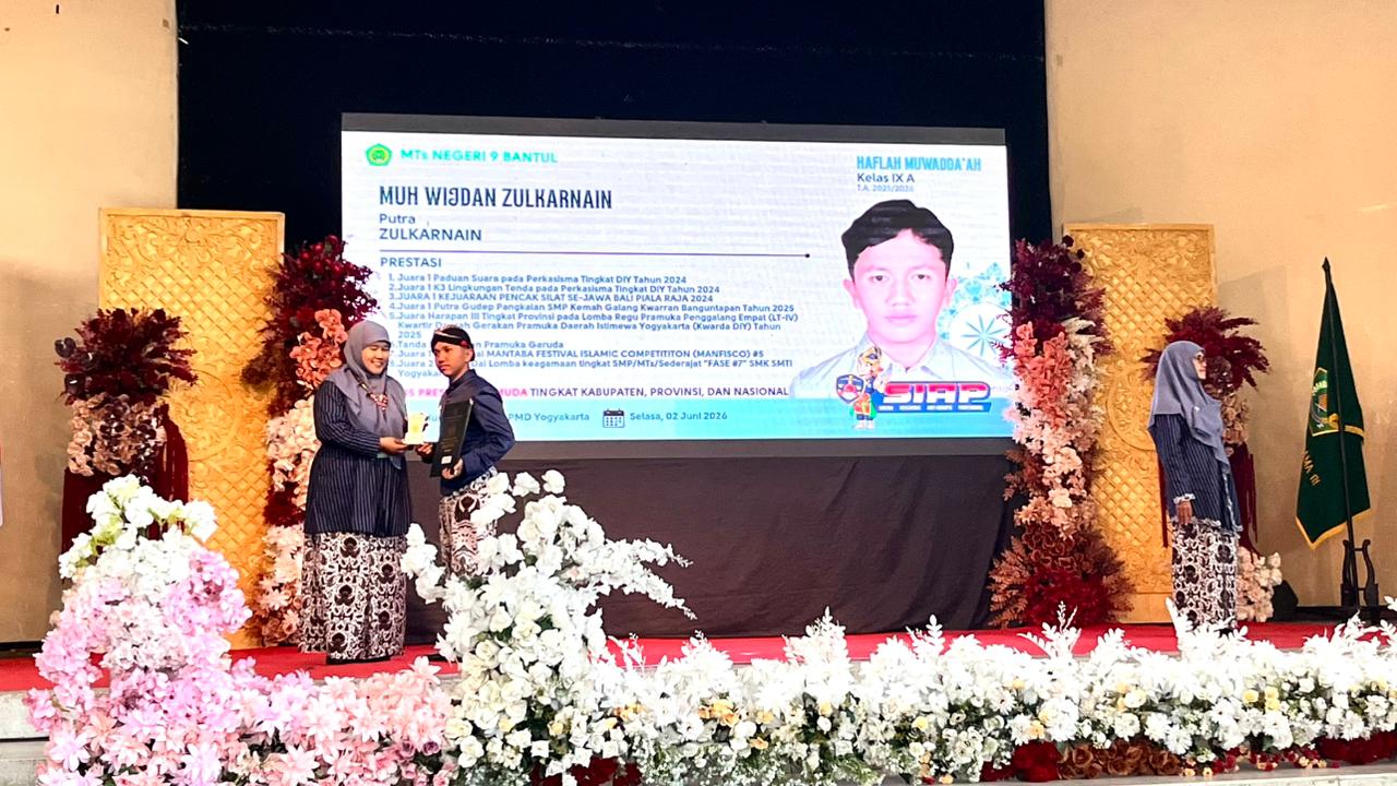 Lulus 100 Persen, 155 Siswa MTsN 9 Bantul Ikuti Haflah Muwadda'ah