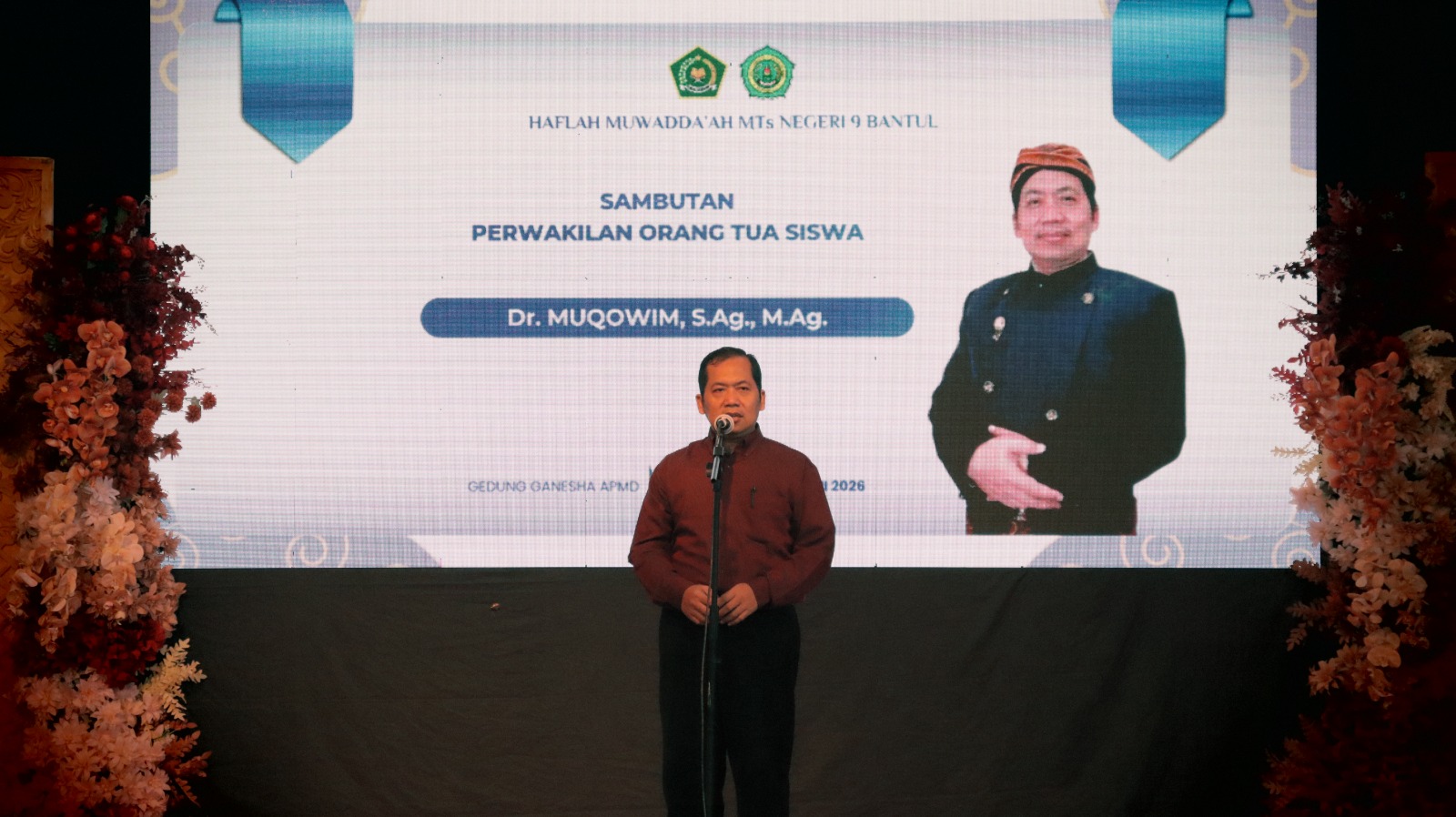 Perwakilan Orang Tua Siswa Sampaikan Apresiasi dalam Haflah Muwadda’ah Kelas IX MTsN 9 Bantul