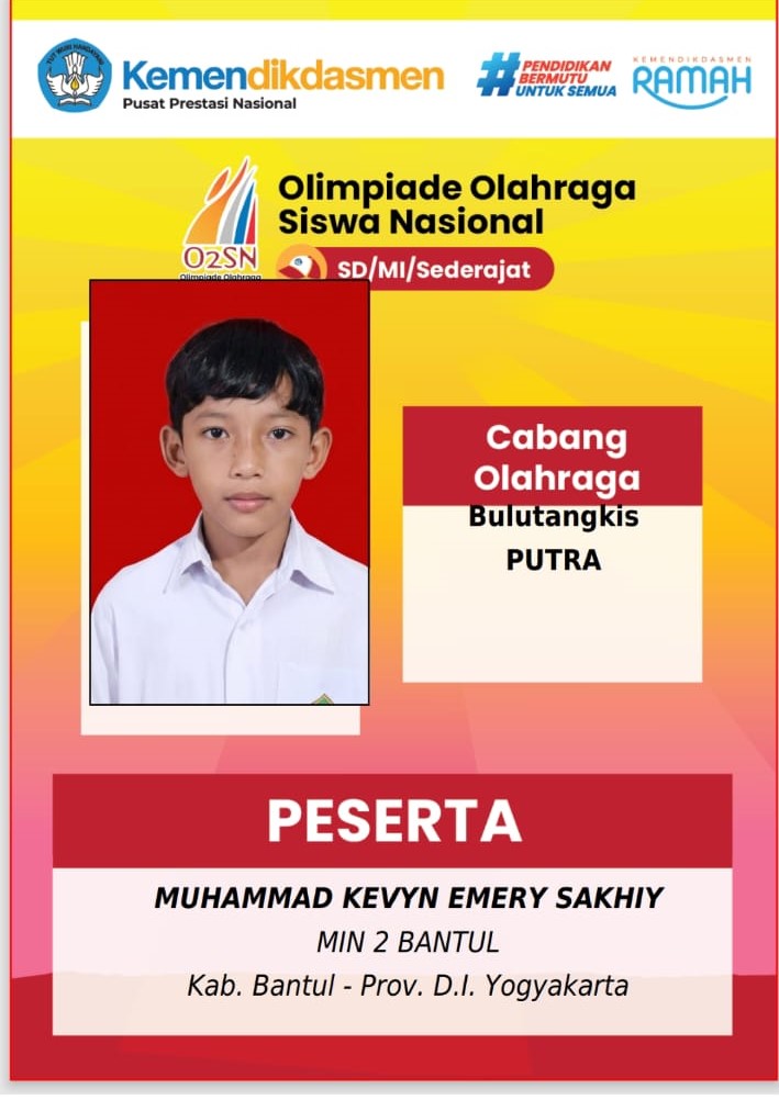 Siswa MIN 2 Bantul Wakili Kapanewon Imogiri di O2SN Tingkat Kabupaten Bantul 2026