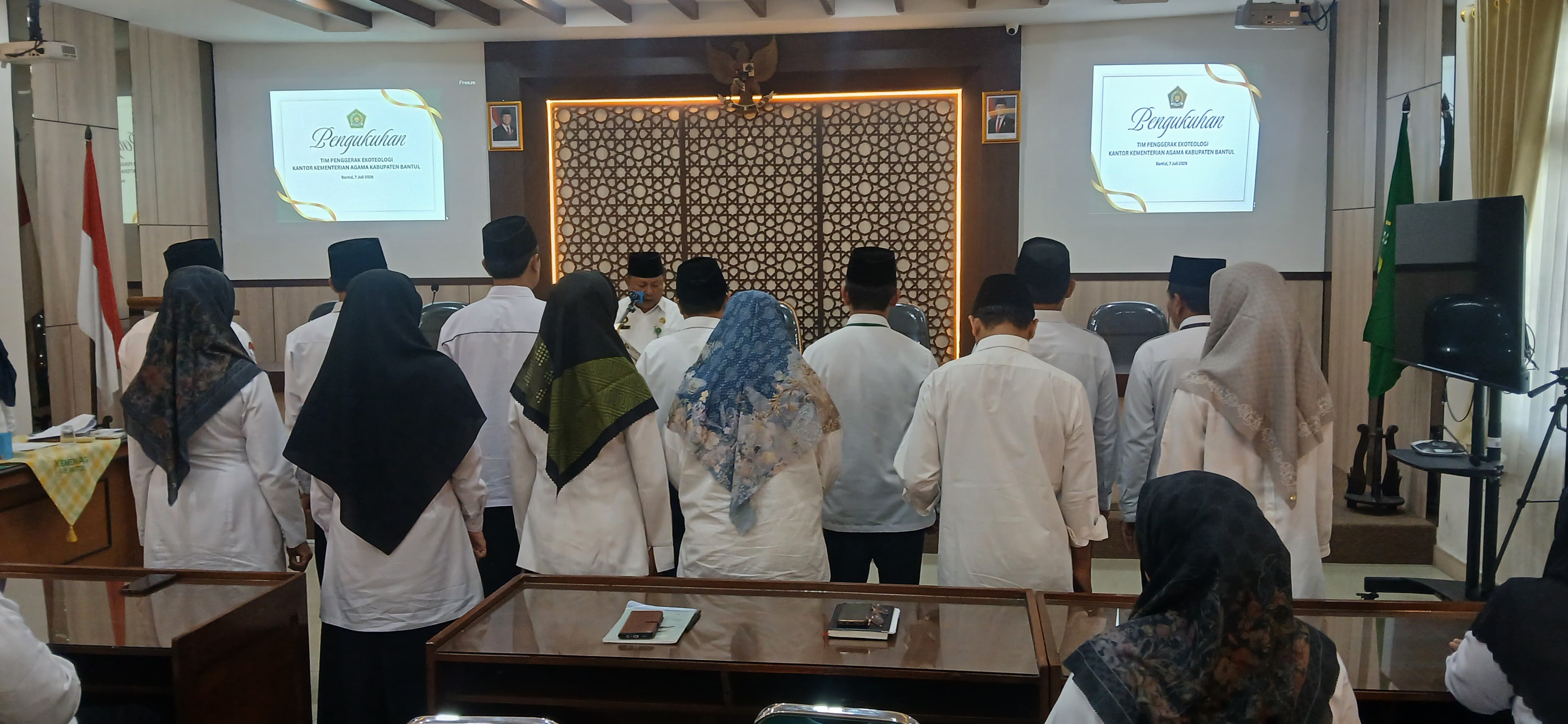 Perkuat Komitmen Pelestarian Lingkungan, Kepala MIN 2 Bantul Hadiri Pengukuhan Tim Ekoteologi Kemena