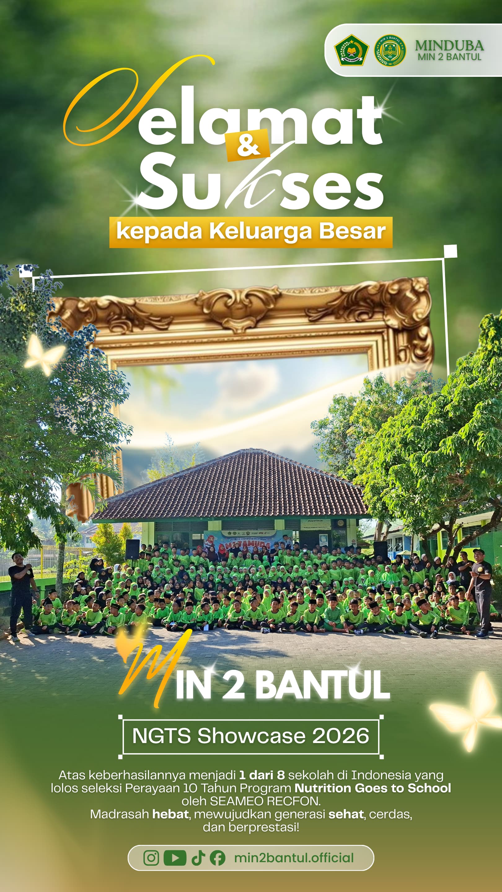 MIN 2 Bantul Terpilih sebagai Peserta NGTS Showcase Perayaan 10 Tahun Program Nutrition Goes to Scho