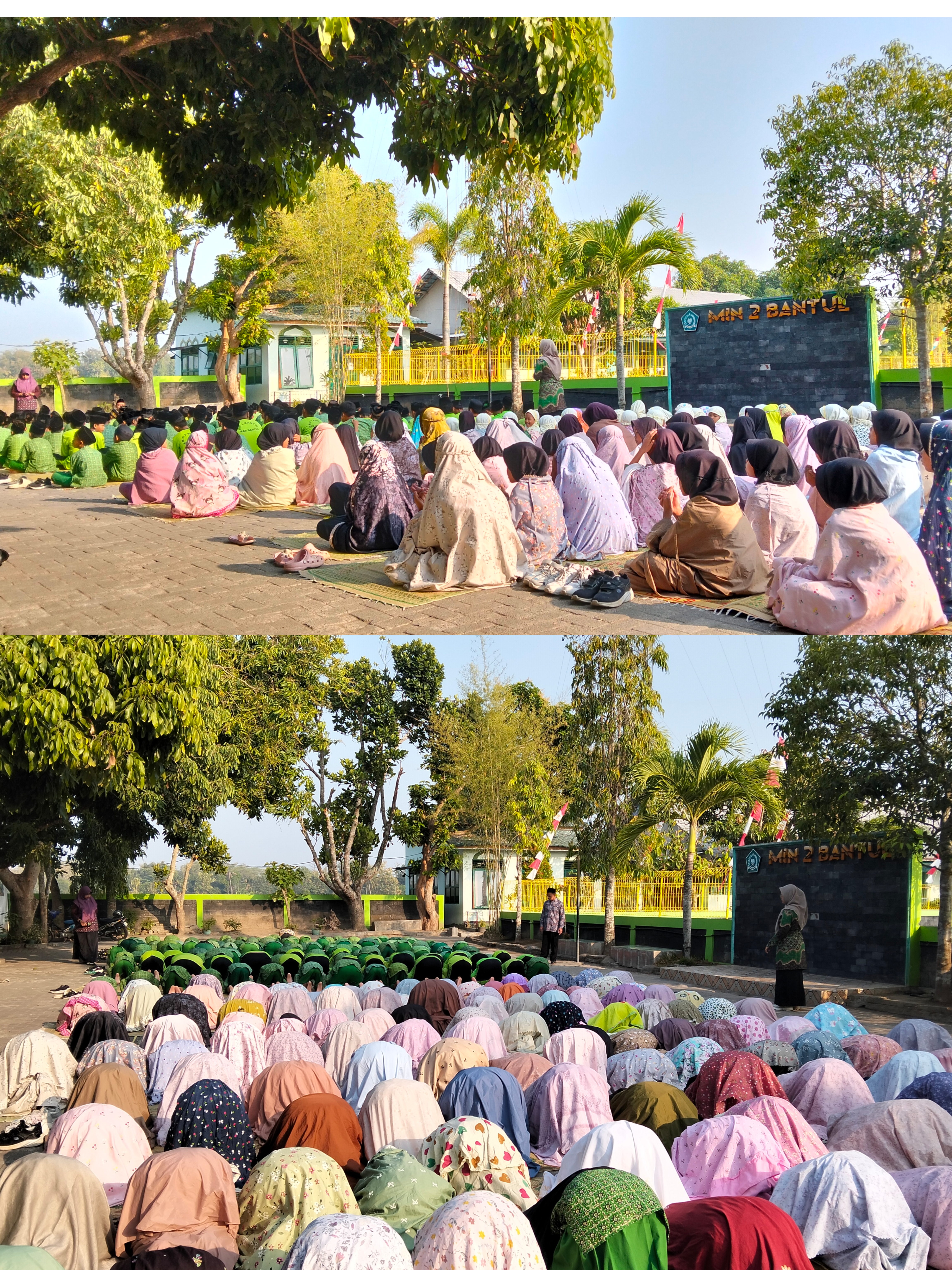 Jumat Penuh Berkah, Murid MIN 2 Bantul Salat Duha dan Doakan Perwakilan Guru