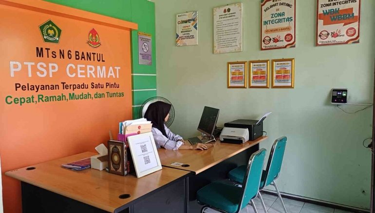 Laporan SPKP dan SPAK Triwulan 1-3 Terpasang di PTSP MTsN 6 Bantul