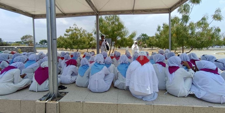 Mabit Muzdalifah Jadi Salah Satu Agenda Manasik Haji Murid MTsN 2 Bantul
