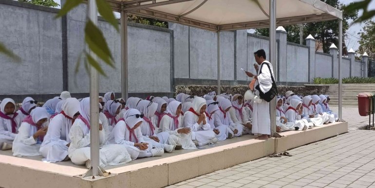 Dalam Manasik Haji, Murid MTsN 2 Bantul Dikenalkan Nafar Tsani