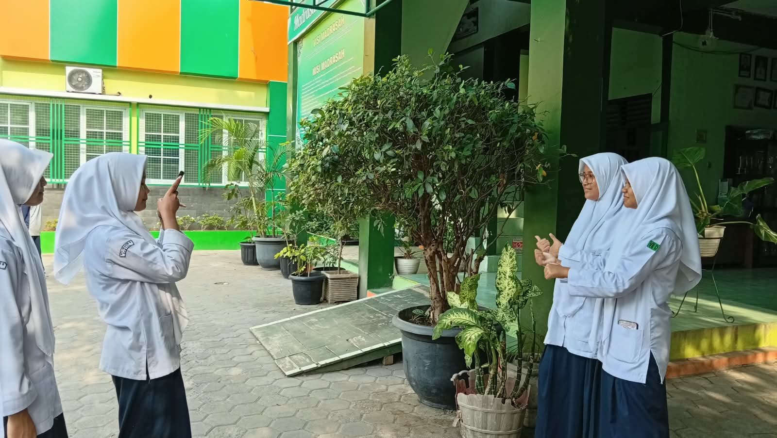 Kelas VII D MTs N 6 Bantul Buat Video Pengenalan Nama Pohon dengan Bahasa Jawa Krama