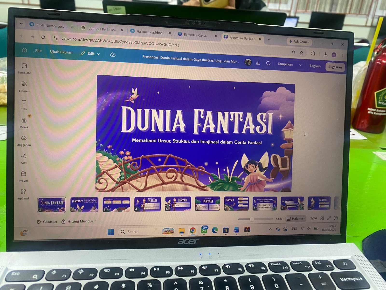 Bangun Imajinasi Siswa Lewat Visual, Guru MTsN 6 Bantul Kemas Cerita Fantasi dengan Canva 