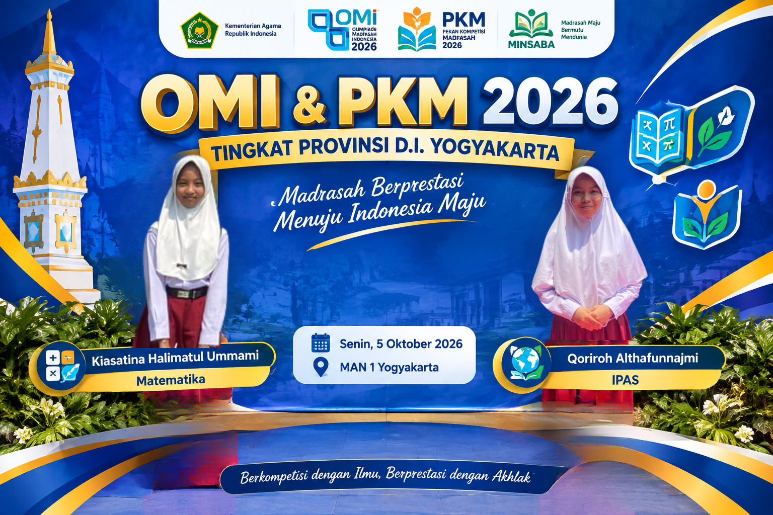 Dua Srikandi MINSABA, Tunjukkan Semangat Juang di OMI Tingkat Provinsi DIY