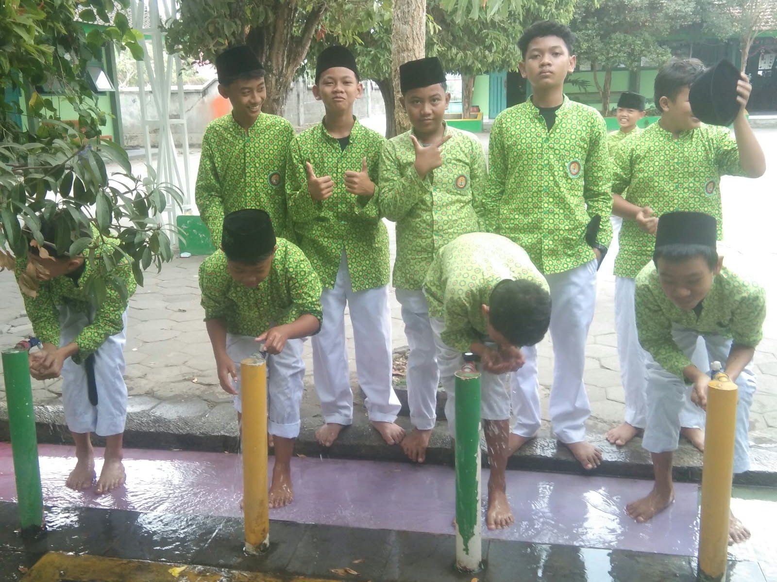 Wudu Sesuai Syariat, Siswa MTsN 7 Bantul Biasakan Hemat Air