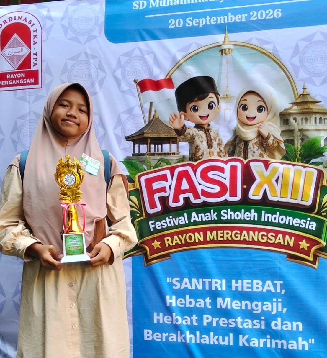 Gemilang di Panggung FASI, Aya Sofia Sabet Juara 1 Tilawah