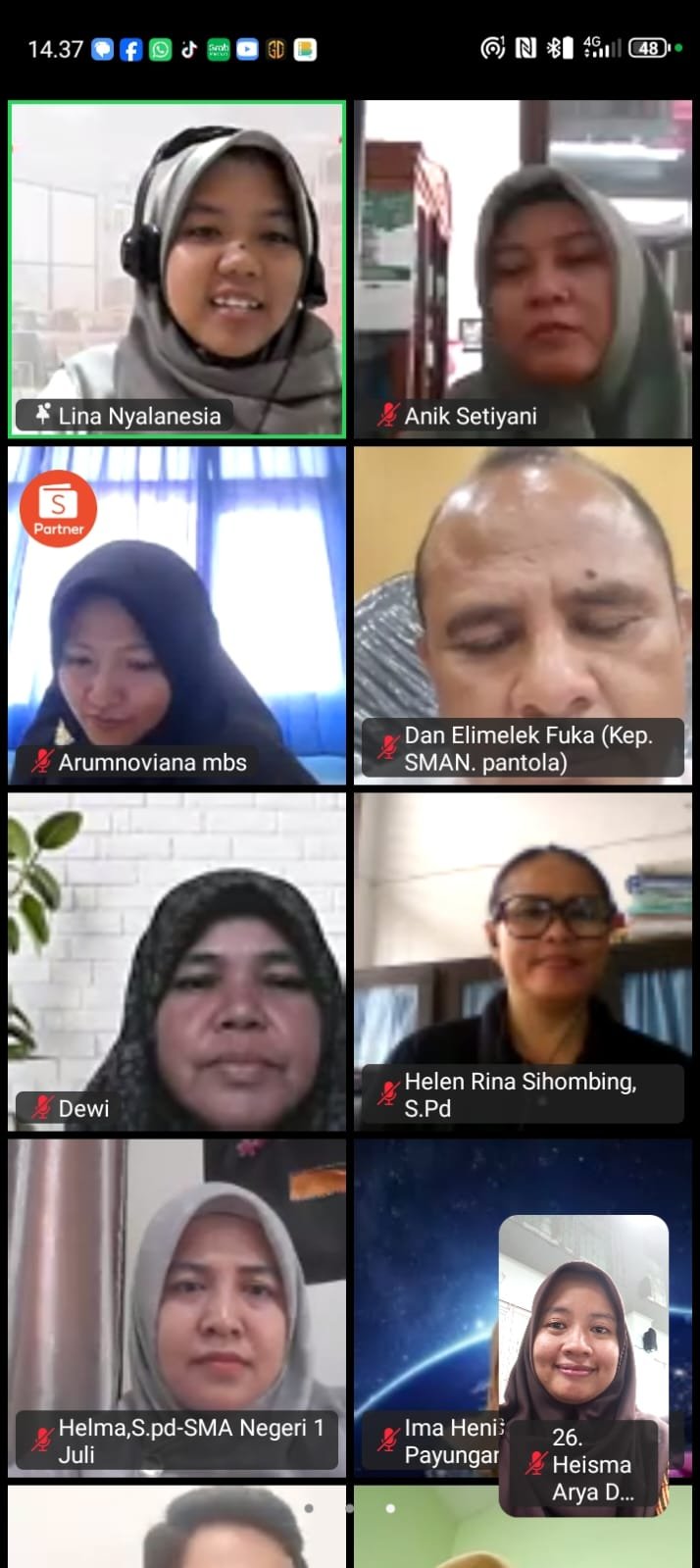 Gelar Diklat Bersama GSMB Nasional, Koordinator Literasi MTsN 6 Bantul Siap Maksimalkan Website 